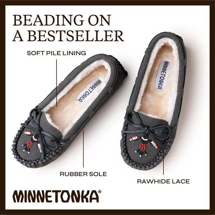 Minnetonka Women's Cally Thunderbird Animikii Suede Beaded Slippers - Image 2