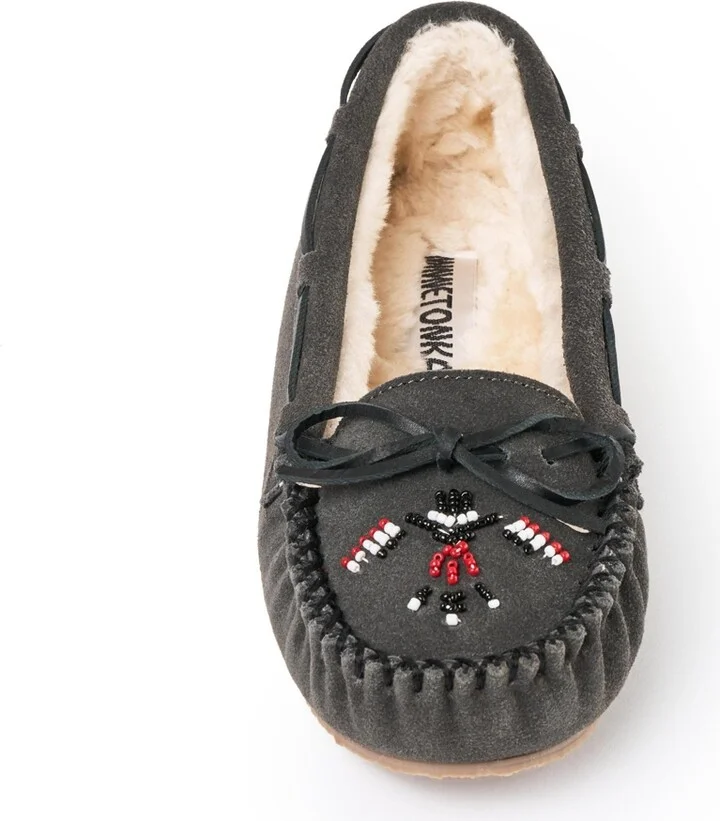 Minnetonka Women's Cally Thunderbird Animikii Suede Beaded Slippers - Image 4