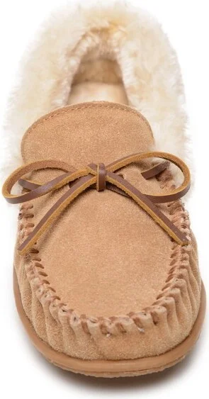 Minnetonka Women's Camp Collar Moc Moccasin Slippers 4073, Grey - - Image 6