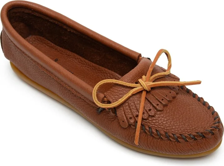 Minnetonka Women's Deerskin Kilty Moccasins - Image 9