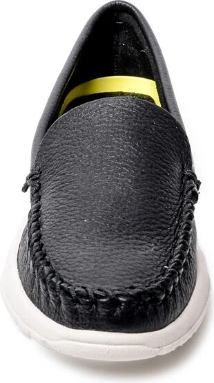 Minnetonka Women's Discover Deerskin Slip On Shoes, 49K, Black - - Image 2