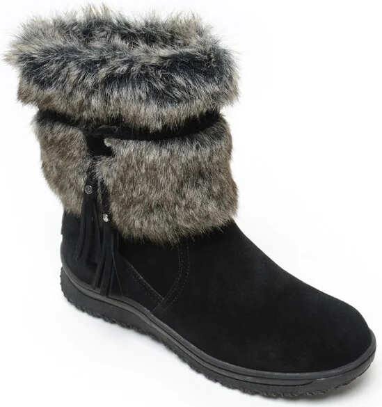 Minnetonka Women's Everett Winter Boots 80080W, Black -