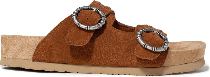 Minnetonka Women's Georgine Classic Suede Buckle Slide Sandals - Image 2