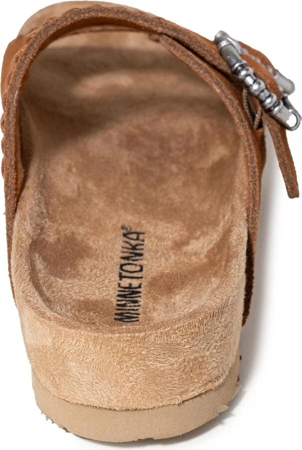 Minnetonka Women's Georgine Classic Suede Buckle Slide Sandals - Image 4