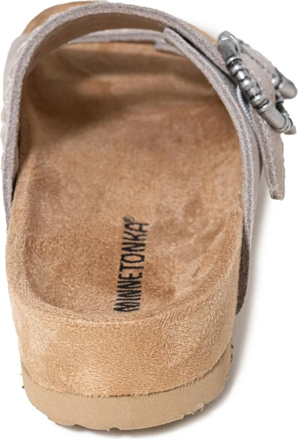 Minnetonka Women's Georgine Classic Suede Buckle Slide Sandals - Image 8