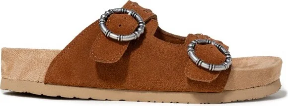 Minnetonka Women's Georgine Classic Suede Slide Sandals 571001 Black - - Image 3