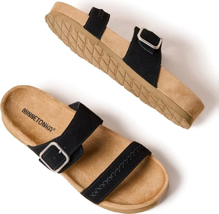 Minnetonka Women's Gideon Suede 2-Strap Buckle Sandals - Image 5