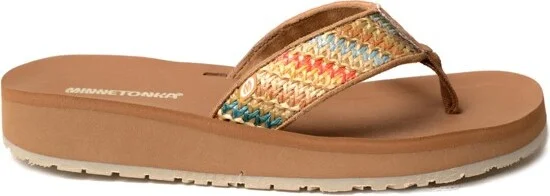 Minnetonka Women's Hedy 2.0 Thong Sandals 535264, Tan Multi - - Image 2