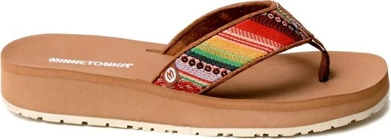 Minnetonka Women's Hedy 2.0 Thong Sandals 535264, Tan Multi - - Image 4