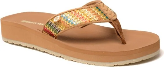 Minnetonka Women's Hedy 2.0 Thong Sandals 535264, Tan Multi -