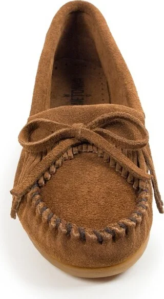 Minnetonka Women's Kilty Moccasins 401T, Med Grey - - Image 3