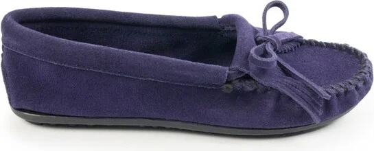 Minnetonka Women's Kilty Moccasins 401T, Med Grey - - Image 5