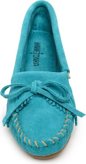 Minnetonka Women's Kilty Moccasins 401T, Med Grey - - Image 8