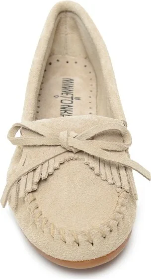 Minnetonka Women's Kilty Moccasins 401T, Med Grey - - Image 9