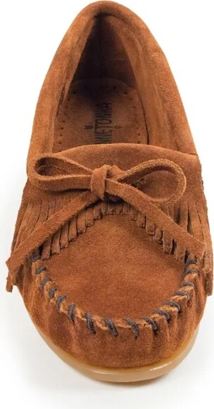 Minnetonka Women's Kilty Moccasins 401T, Med Grey - - Image 10