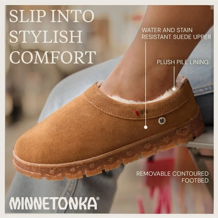 Minnetonka Women's Neva Suede Clog Slippers - Image 11