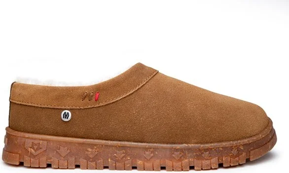 Minnetonka Women's Neva Suede Slip-on Clog Slippers 61101, Tan - - Image 3