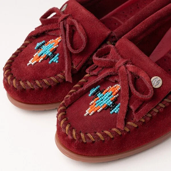 Minnetonka Women's Nizhoni Suede Beaded Moccasins 665C Sundried Tomato - - Image 2