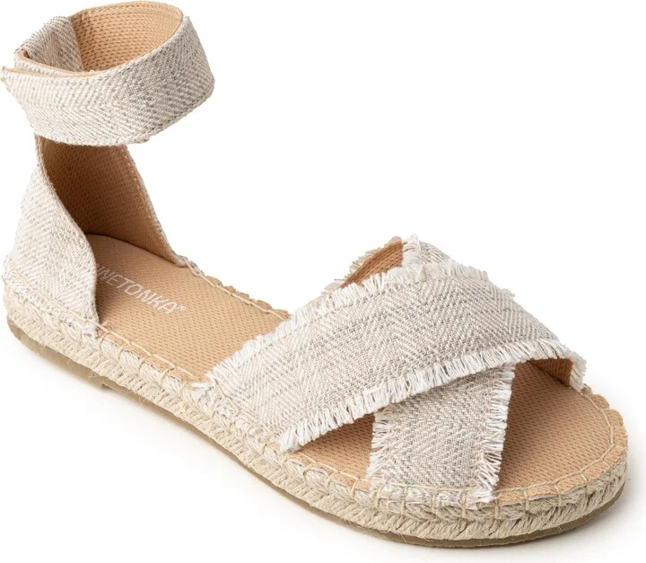 Minnetonka Women's Pemma Ankle Strap Espadrille Sandals