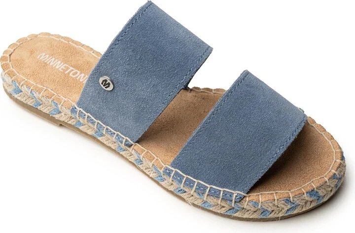 Minnetonka Women's Poppie Suede Slide Sandals