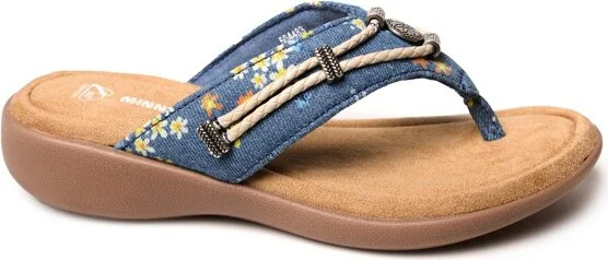 Minnetonka Women's Silverthorne 360 Thong Sandals 504001, Black - - Image 7