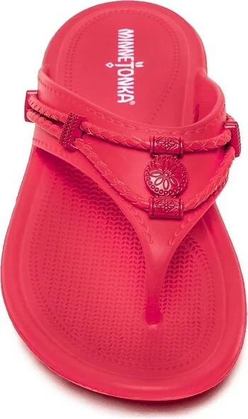 Minnetonka Women's Silverthorne Prism Thong Sandals 570617, Raspberry Pink - . - Image 2