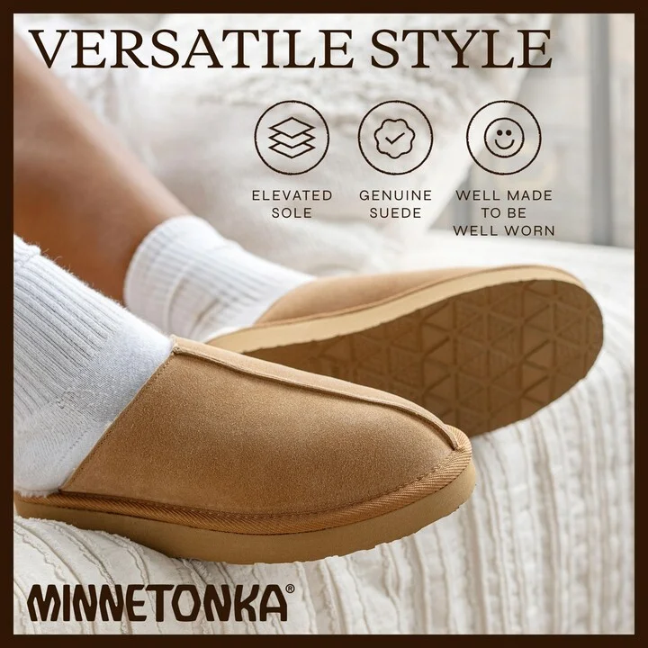 Minnetonka Women's Stefanie Suede Scuff Slippers - Image 3
