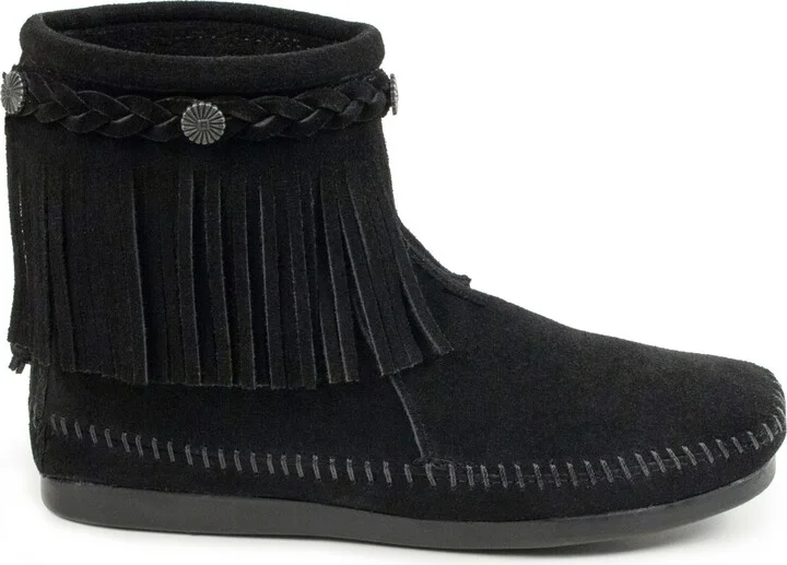 Minnetonka Women's Suede High Top Back Zip Boots - Image 2