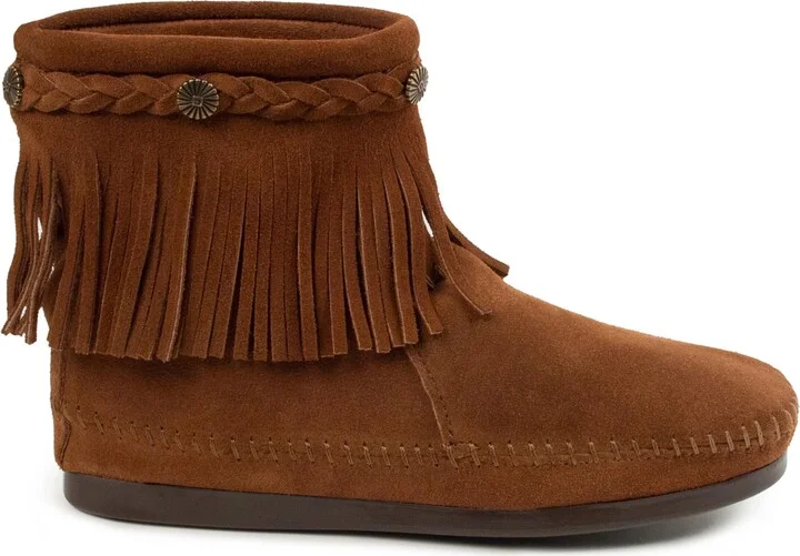 Minnetonka Women's Suede High Top Back Zip Boots - Image 5