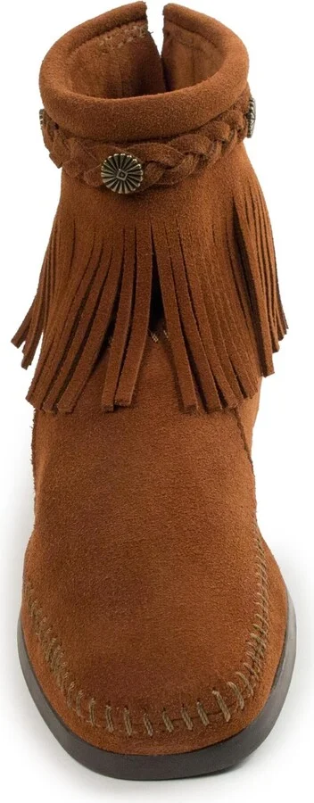 Minnetonka Women's Suede High Top Back Zip Boots - Image 6