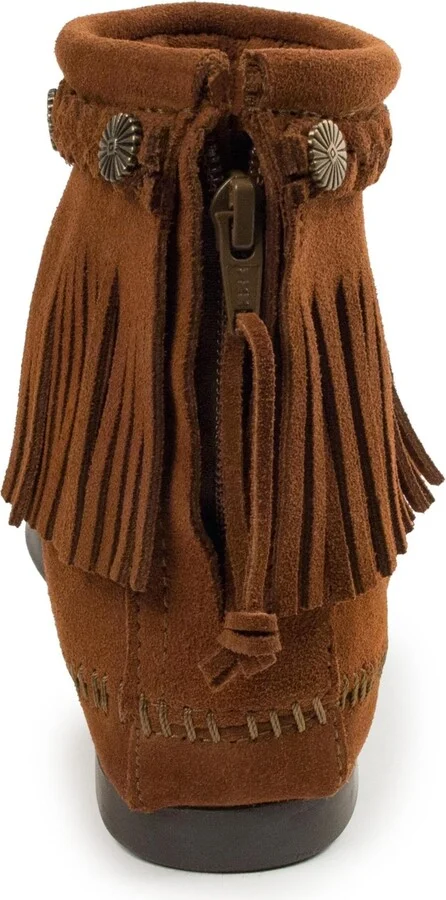 Minnetonka Women's Suede High Top Back Zip Boots - Image 7