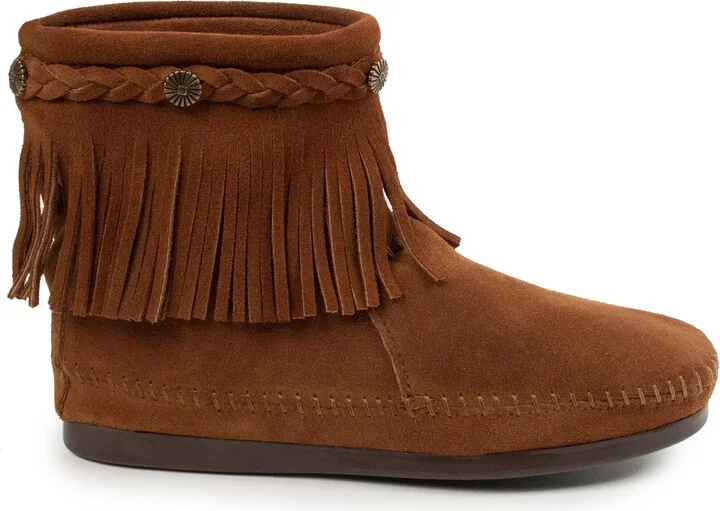 Minnetonka Women's Suede High Top Back Zip Boots - Image 8