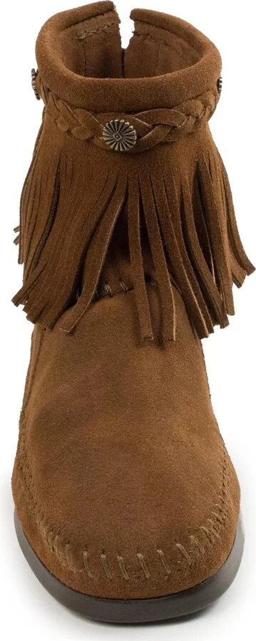 Minnetonka Women's Suede High Top Back Zip Boots - Image 11