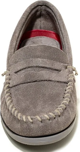 Minnetonka Women's Suede Mellony Penny Loafers 201P Grey - - Image 2