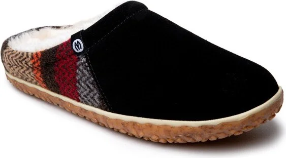 Minnetonka Women's Tahoe Clog Slide Slippers 40133, Black Multi -