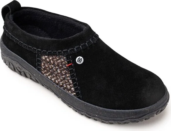 Minnetonka Women's Tamarra Suede Clog Boots 750 Black -