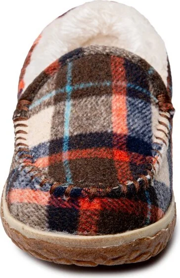 Minnetonka Women's Tempe Loafer Slippers 40136, Brown Autumn Plaid - - Image 3