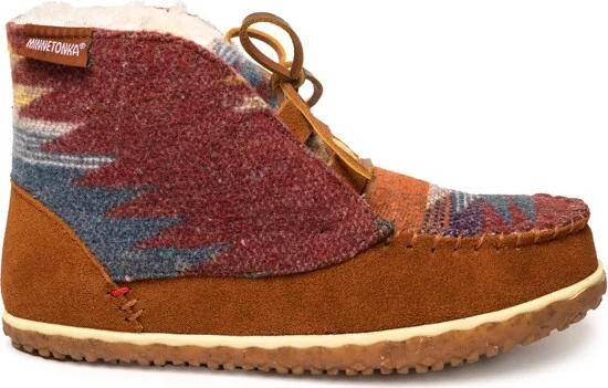 Minnetonka Women's Torrey Laceup Bootie Slippers 40166, Chocolate Multi Brown - - Image 2