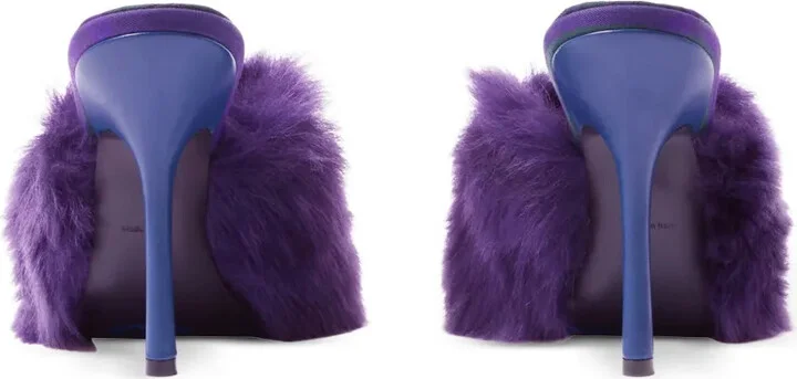 Minnie 115mm shearling mules - Image 3