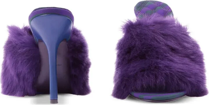 Minnie 115mm shearling mules - Image 4