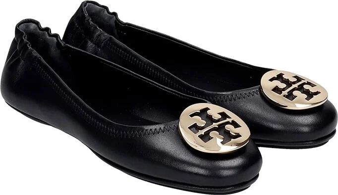 Minnie Travel Ballet Flats In Black Leather - Image 2