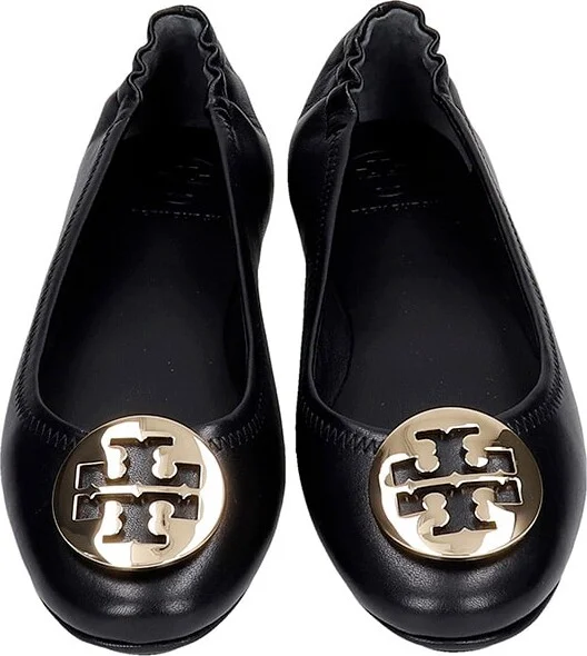 Minnie Travel Ballet Flats In Black Leather - Image 4