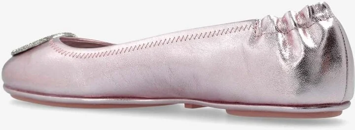 Minnie Travel Metallic-Leather Ballet Flats - Image 2