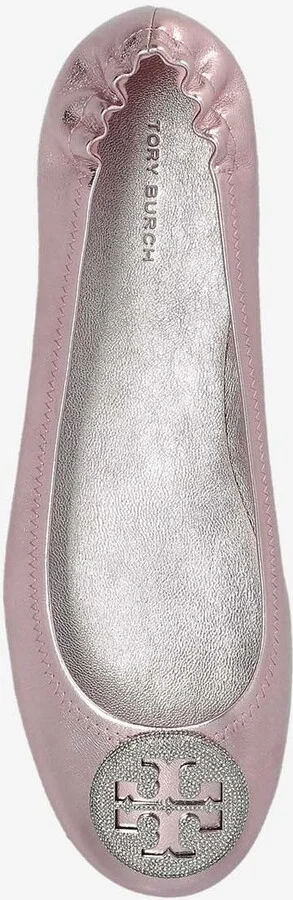 Minnie Travel Metallic-Leather Ballet Flats - Image 3