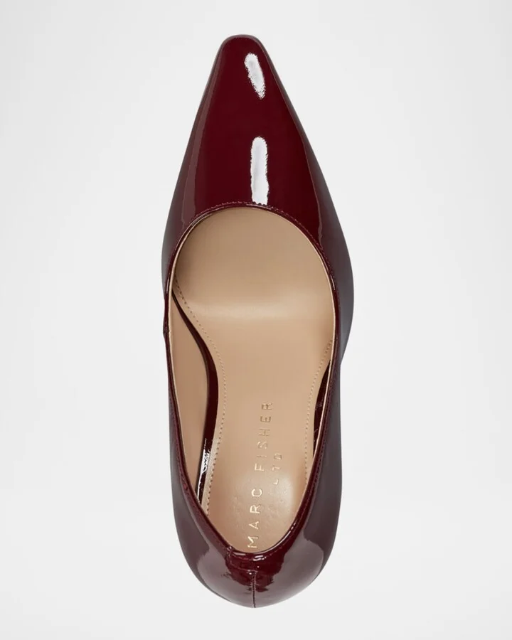 Minny Patent Leather Snip Toe Block-Heel Pumps - Image 6