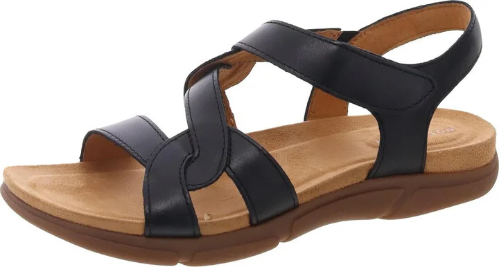 Minny Womens Criss-Cross Front Leather Slingback Sandals