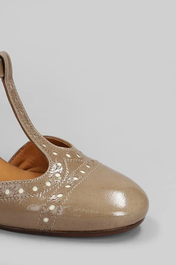 Mira 46 Pumps In Taupe Leather - Image 5