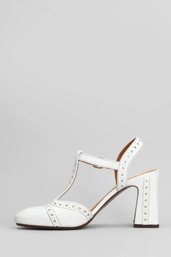 Mira 46 Pumps In White Leather - Image 3
