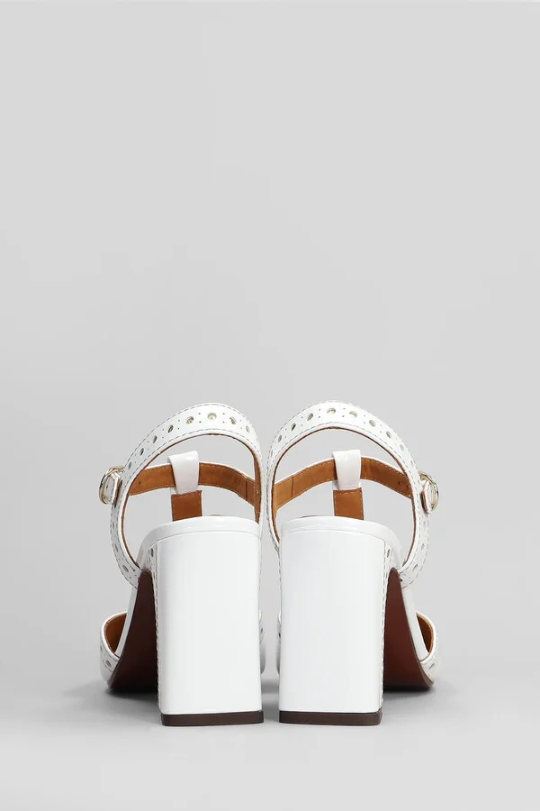 Mira 46 Pumps In White Leather - Image 4