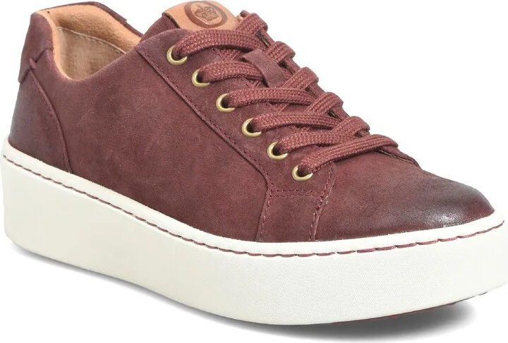 Dark Red Distressed Leather